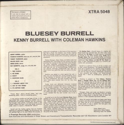 Kenny Burrell Bluesey Burrell vinyl LP album (LP record) UK K\BLPBL477701