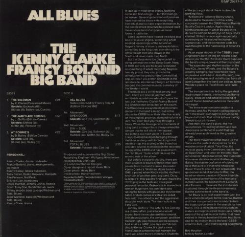 Kenny Clarke - Francy Boland Big Band All Blues vinyl LP album (LP record) UK KBALPAL445259