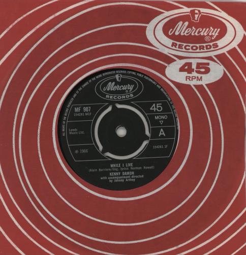 Kenny Damon While I Live 7" vinyl single (7 inch record / 45) UK 1KD07WH420997