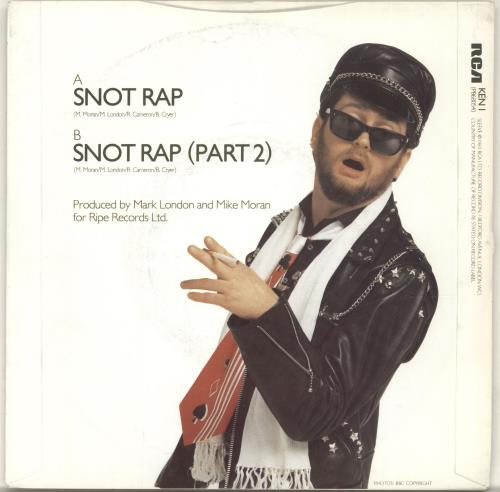 Kenny Everett Snot Rap - Solid 7" vinyl single (7 inch record / 45) UK KVT07SN702418