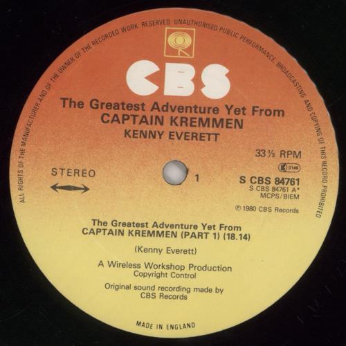 Kenny Everett The Greatest Adventure Yet From Captain Kremmen - Stickered Sleeve - EX vinyl LP album (LP record) UK KVTLPTH702508