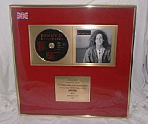 Kenny G Breathless award disc UK KNGAWBR106359