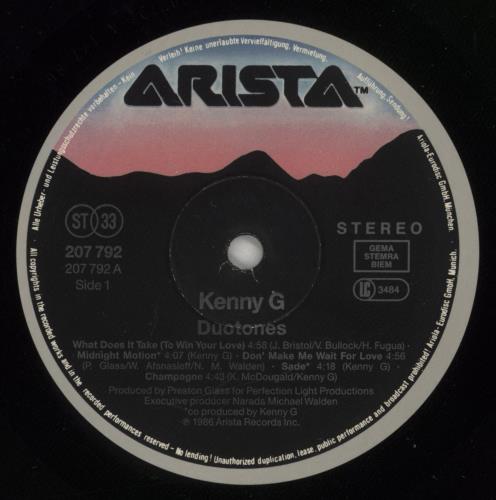 Kenny G Duotones vinyl LP album (LP record) German KNGLPDU296811