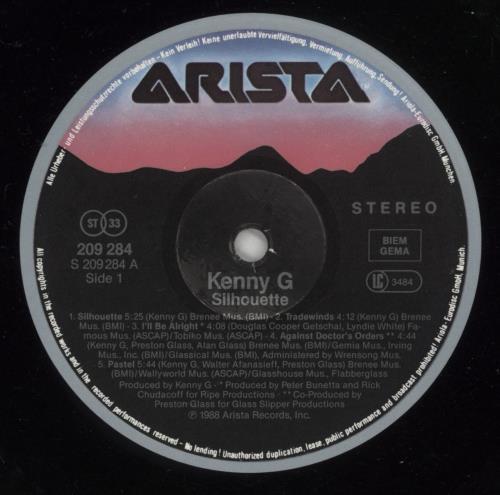 Kenny G Silhouette vinyl LP album (LP record) German KNGLPSI495227