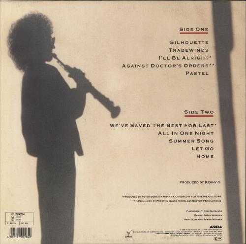 Kenny G Silhouette vinyl LP album (LP record) German KNGLPSI495227