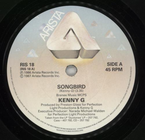 Kenny G Songbird 7" vinyl single (7 inch record / 45) UK KNG07SO565640