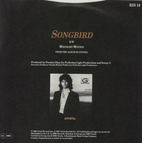 Kenny G Songbird 7" vinyl single (7 inch record / 45) UK KNG07SO565640