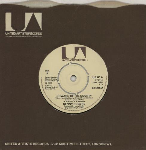 Kenny Rogers & The First Edition Coward Of The County 7" vinyl single (7 inch record / 45) UK KNN07CO492941