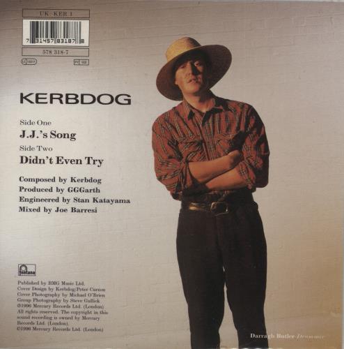 Kerbdog J. J.'s Song - Clear Vinyl 7" vinyl single (7 inch record / 45) UK KBG07JJ869771