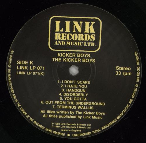 Kicker Boys Kicker Boys vinyl LP album (LP record) UK 8-CLPKI866220