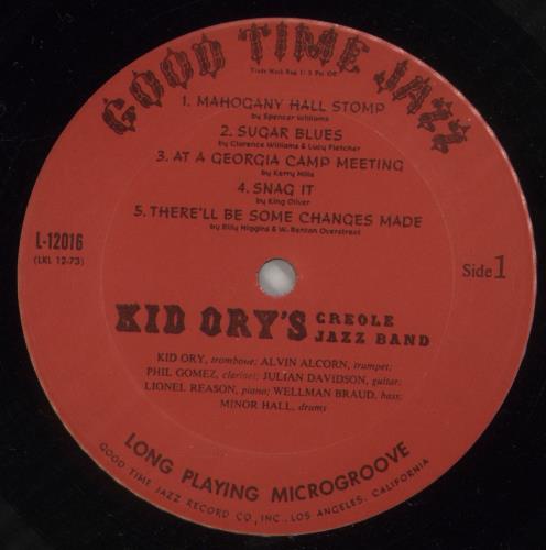 Kid Ory The Legendary 'Kid' vinyl LP album (LP record) UK KB5LPTH876365
