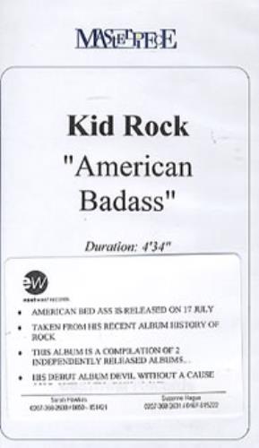 Kid Rock American Bad Ass video (VHS or PAL or NTSC) UK KDRVIAM173593