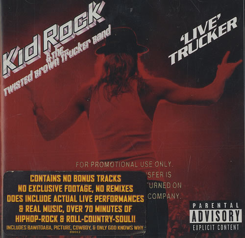 Kid Rock 'Live' Trucker CD album (CDLP) US KDRCDLI491030