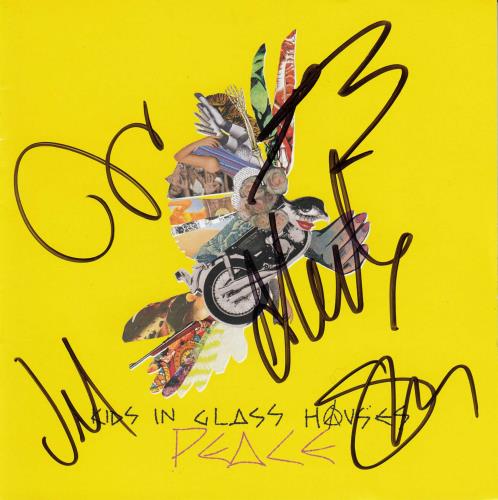 Kids In Glass Houses Peace - Autographed CD album (CDLP) UK KCSCDPE681593