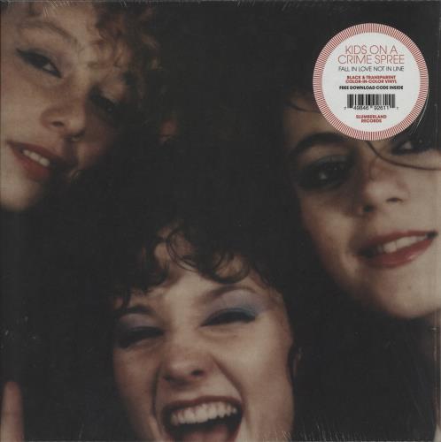 Kids On A Crime Spree Fall In Love Not In Line - Black In Transparent Vinyl + Open Shrink vinyl LP album (LP record) US 9RKLPFA871872
