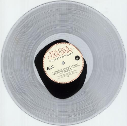 Kids On A Crime Spree Fall In Love Not In Line - Black In Transparent Vinyl + Open Shrink vinyl LP album (LP record) US 9RKLPFA871872