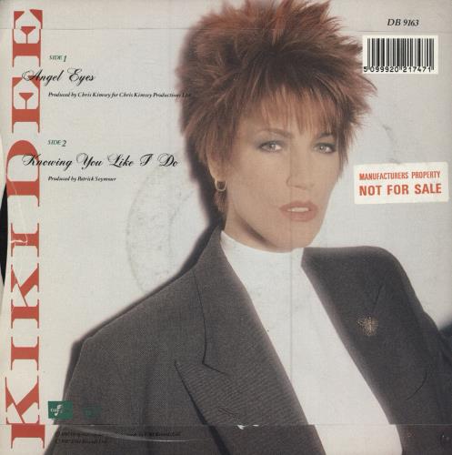 Kiki Dee Angel Eyes - Promo Stickered 7" vinyl single (7 inch record / 45) UK KDE07AN783411