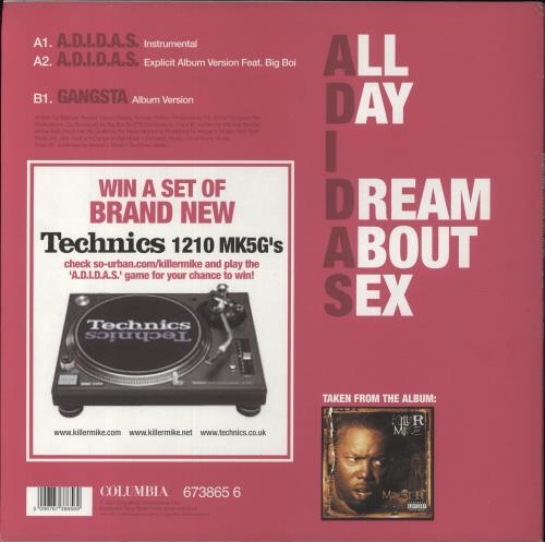 Killer Mike A.D.I.D.A.S. 12" vinyl single (12 inch record / Maxi-single) UK K/M12AD853457