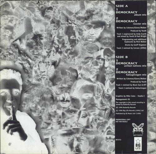 Killing Joke Democracy 12" vinyl single (12 inch record / Maxi-single) UK KIL12DE102628