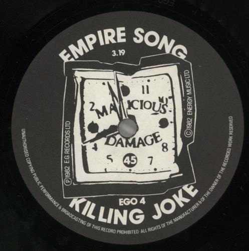 Killing Joke Empire Song 7" vinyl single (7 inch record / 45) UK KIL07EM129102