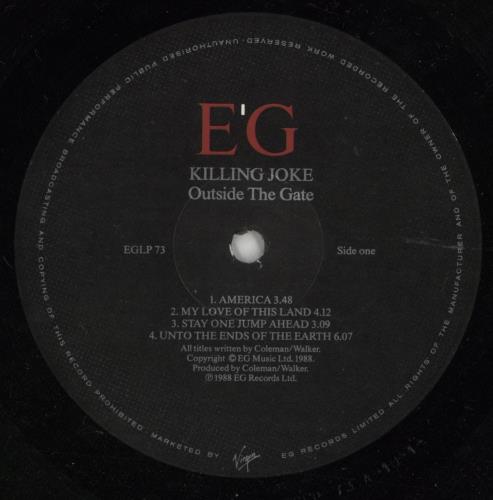 Killing Joke Outside The Gate vinyl LP album (LP record) UK KILLPOU536421