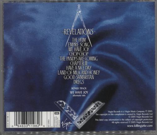 Killing Joke Revelations CD album (CDLP) UK KILCDRE328489