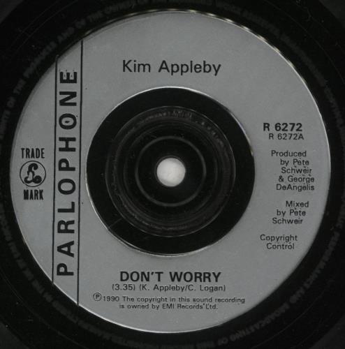Kim Appleby Don't Worry 7" vinyl single (7 inch record / 45) UK APP07DO36912