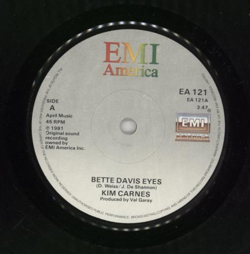 Kim Carnes Bette Davis Eyes - Solid 7" vinyl single (7 inch record / 45) UK CNS07BE171936