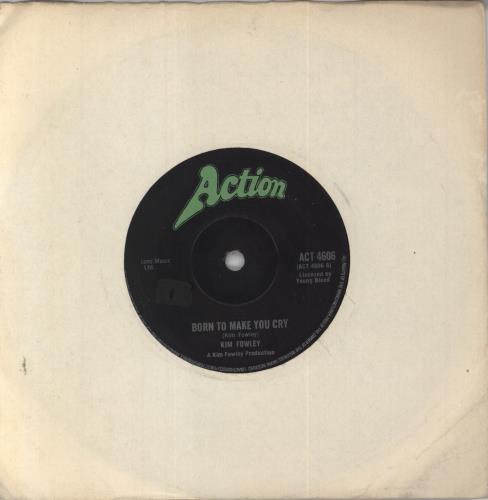 Kim Fowley Born To Make You Cry 7" vinyl single (7 inch record / 45) UK KFW07BO820300
