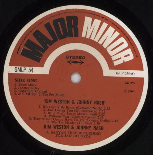 Kim Weston Johnny Nash & Kim Weston vinyl LP album (LP record) UK KIMLPJO846180
