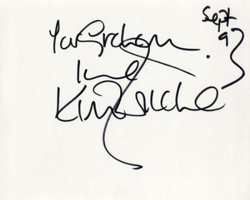 Kim Wilde Autographed Sheet memorabilia UK WILMMAU545790