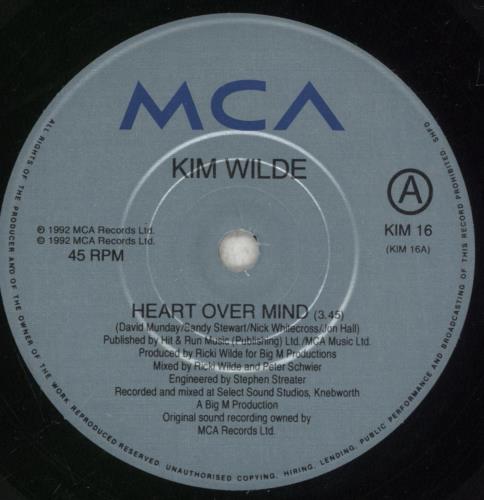 Kim Wilde Heart Over Mind 7" vinyl single (7 inch record / 45) UK WIL07HE34563
