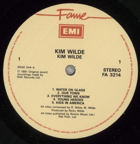 Kim Wilde Kim Wilde vinyl LP album (LP record) UK WILLPKI767145