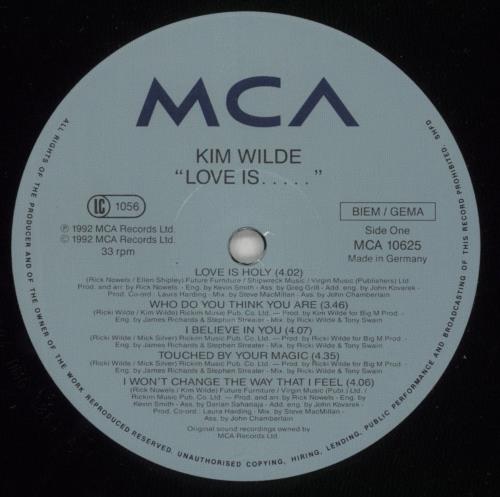 Kim Wilde Love Is vinyl LP album (LP record) UK WILLPLO564672