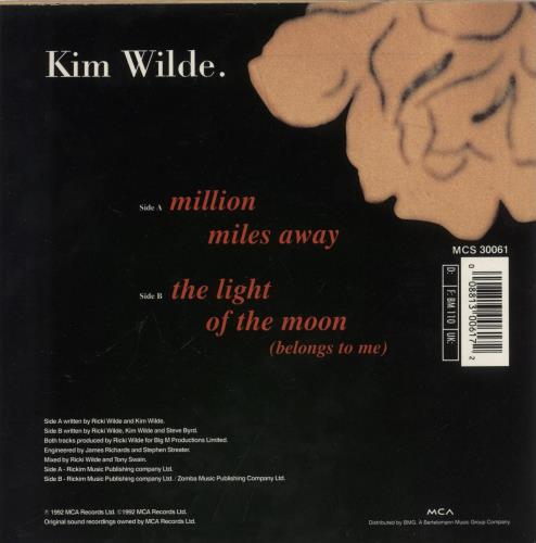 Kim Wilde Million Miles Away 7" vinyl single (7 inch record / 45) French WIL07MI330481
