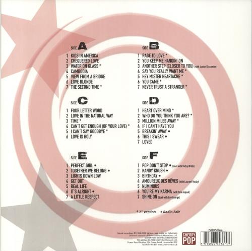 Kim Wilde Pop Don't Stop: Greatest Hits - White & Red Splatter Vinyl 3-LP vinyl record set (Triple LP Album) UK WIL3LPO858602