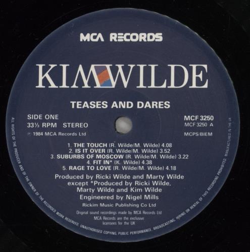 Kim Wilde Teases & Dares vinyl LP album (LP record) UK WILLPTE214829