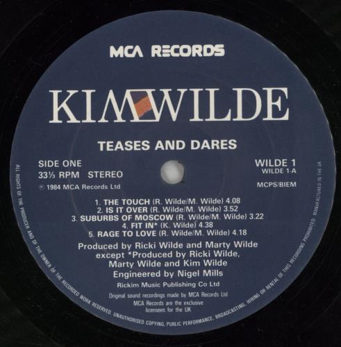 Kim Wilde Teases & Dares vinyl LP album (LP record) UK WILLPTE441623