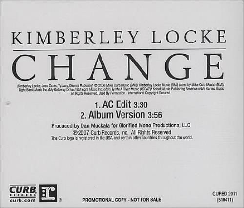 Kimberley Locke Change CD single (CD5 / 5") US KIBC5CH398615