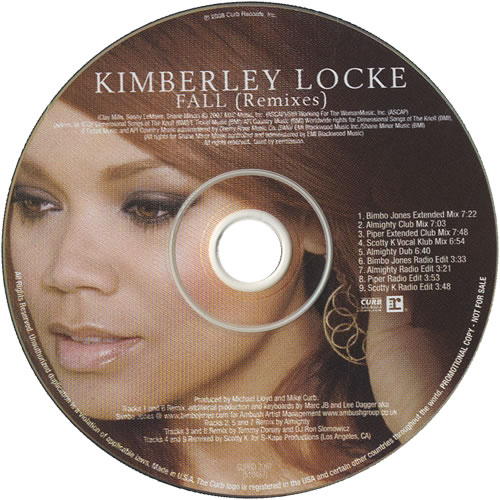 Kimberley Locke Fall - Remixes CD single (CD5 / 5") US KIBC5FA461071