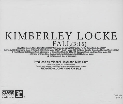 Kimberley Locke Fall CD single (CD5 / 5") US KIBC5FA430355