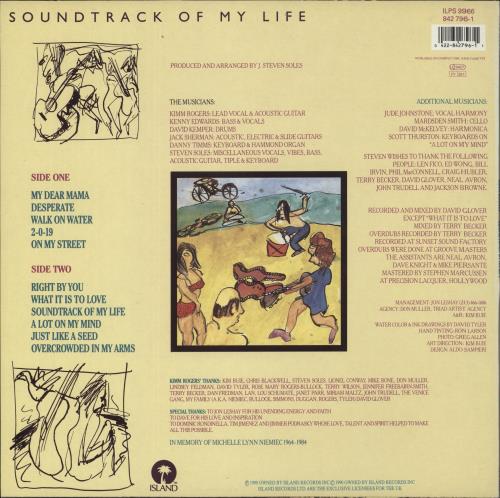 Kimm Rogers Soundtrack Of My Life vinyl LP album (LP record) US K0TLPSO610584