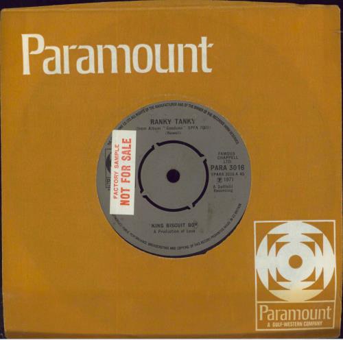 King Biscuit Boy Ranky Tanky - Factory Sample 7" vinyl single (7 inch record / 45) UK OJ307RA802073