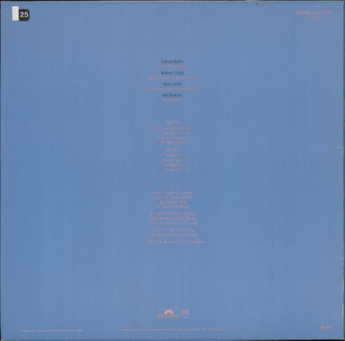 King Crimson Beat vinyl LP album (LP record) German KNCLPBE716860
