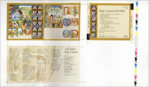 King Crimson Lizard artwork UK KNCARLI513597