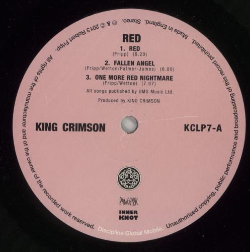 King Crimson Red - 200 Gram Vinyl vinyl LP album (LP record) UK KNCLPRE871634