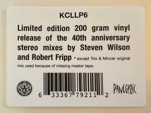 King Crimson Starless And Bible Black - 200 Gram Super Heavyweight Vinyl - Sealed vinyl LP album (LP record) UK KNCLPST856745