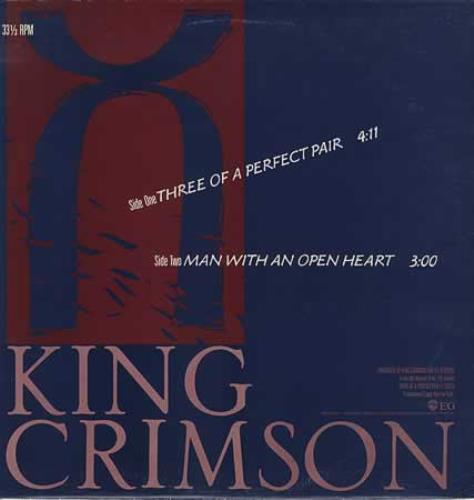 King Crimson Three Of A Perfect Pair 12" vinyl single (12 inch record / Maxi-single) US KNC12TH77485