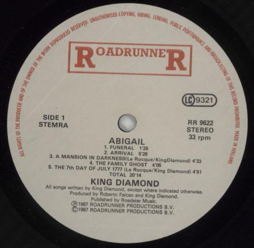 King Diamond Abigail vinyl LP album (LP record) Dutch KDILPAB203944