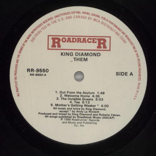 King Diamond Them vinyl LP album (LP record) US KDILPTH877710